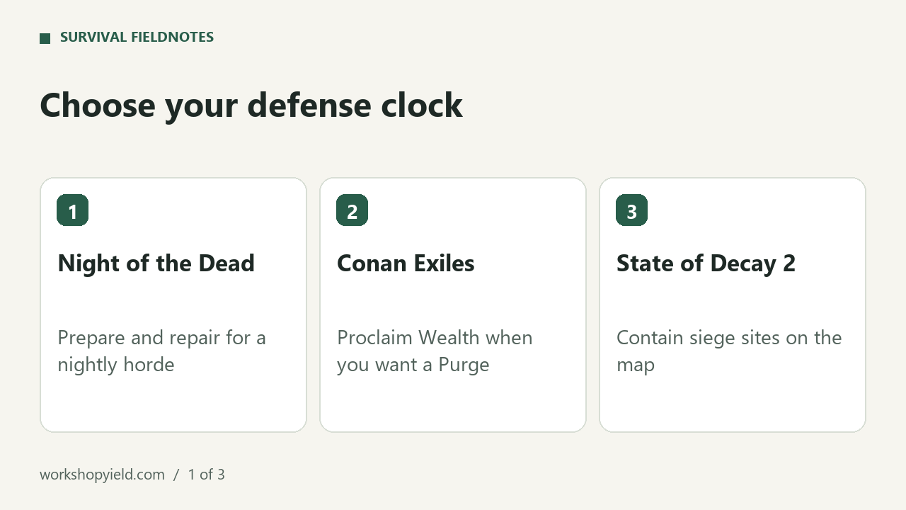 Choose your defense clock
