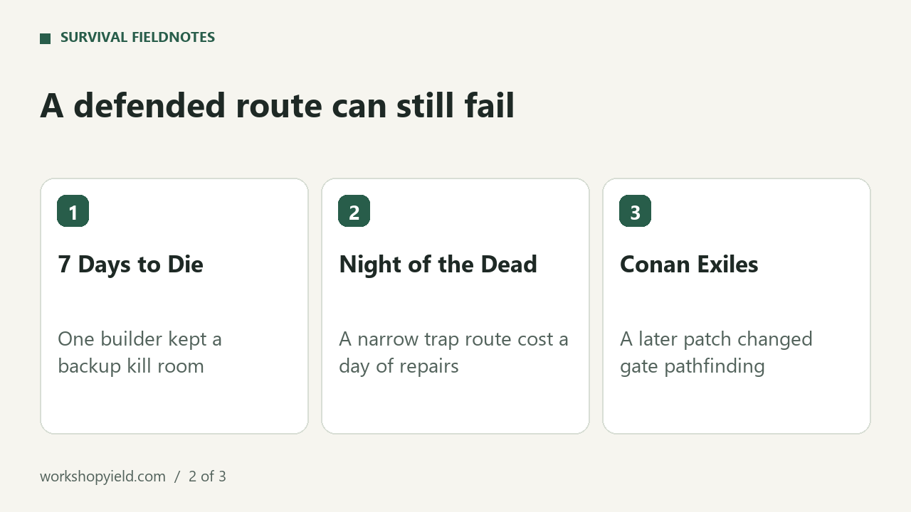A defended route can still fail