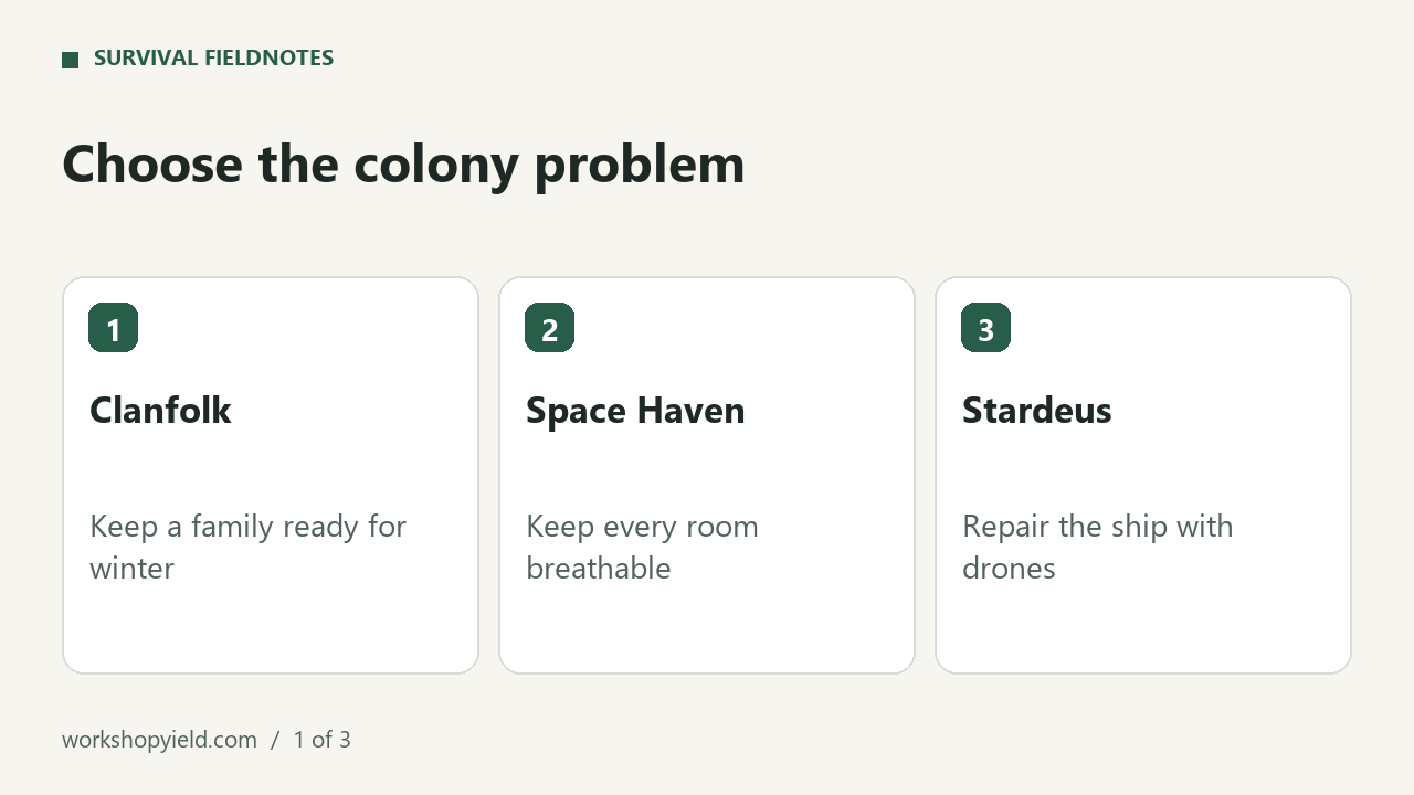 Choose the colony problem