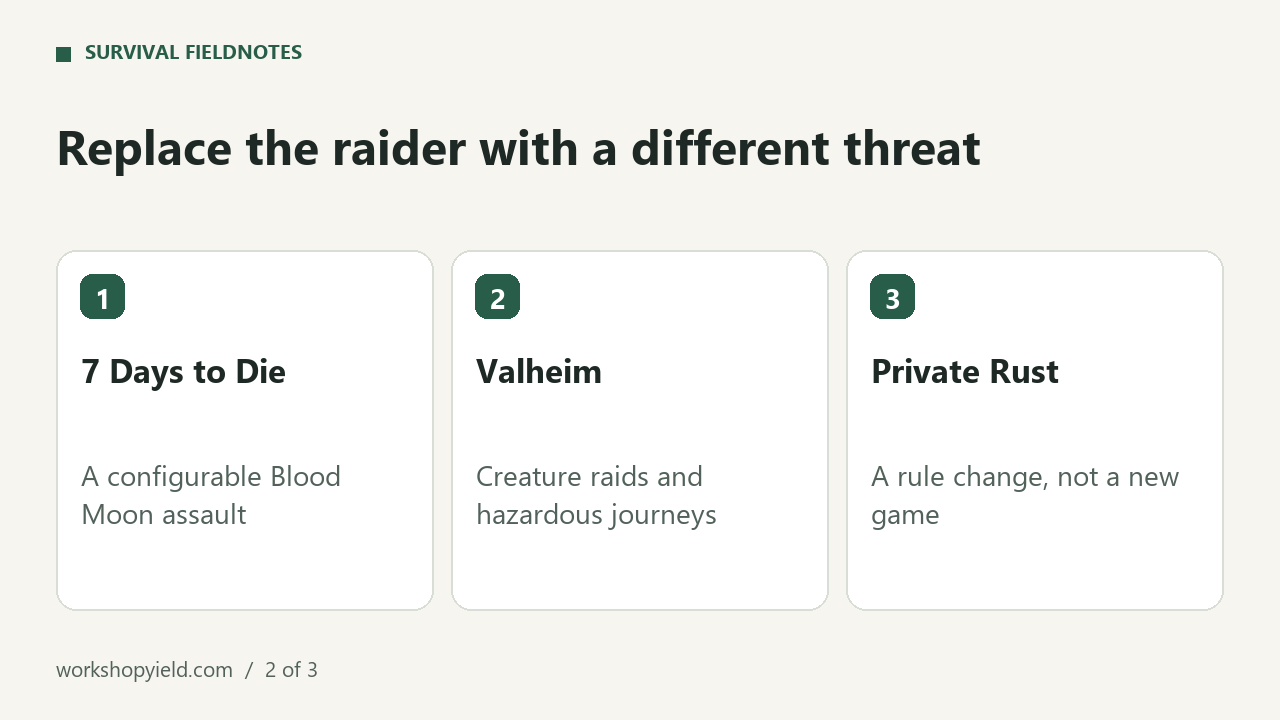 Replace the raider with a different threat